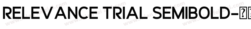 Relevance trial SemiBold字体转换